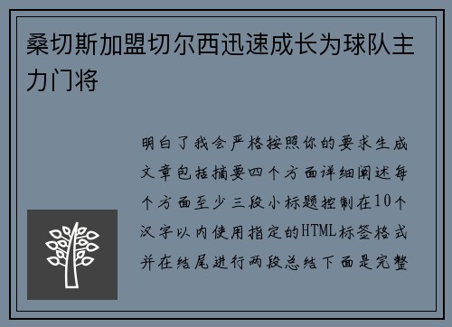 桑切斯加盟切尔西迅速成长为球队主力门将